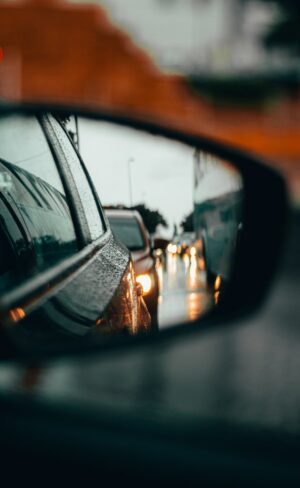 Side mirror after auto glass repair in Baytown